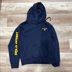 Polo by Ralph Lauren Navy Hoodie with Yellow Accents